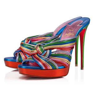 Christian Louboutin Multitaski Alta 120 Multi Backless Sandal Heel Pump 37.5